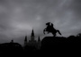 winter evening Jackson Square